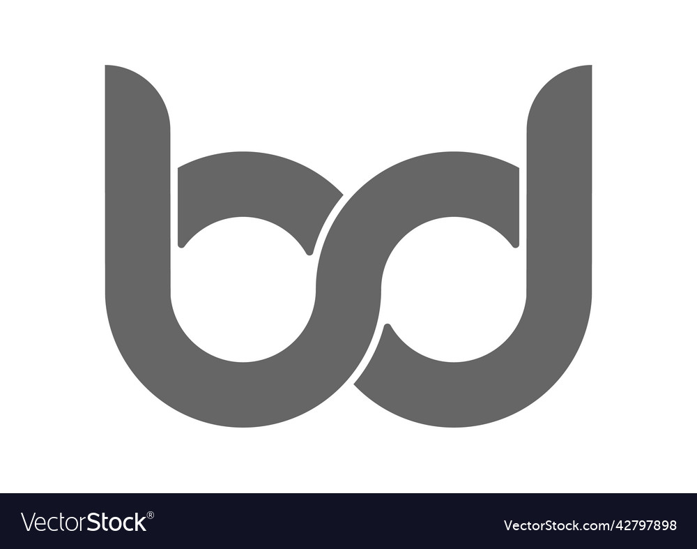 Circular combination of lowercase letters b and d Vector Image Circular combination of lowercase letters b and d