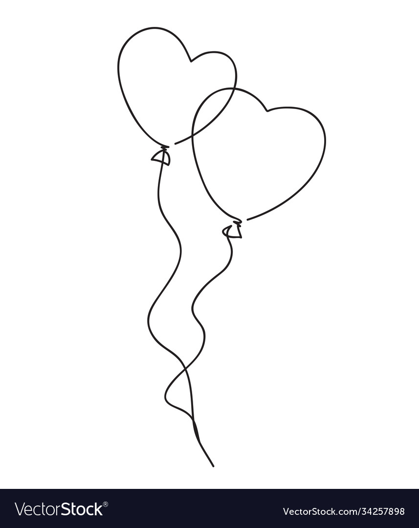 Couple hearts shaped balloon