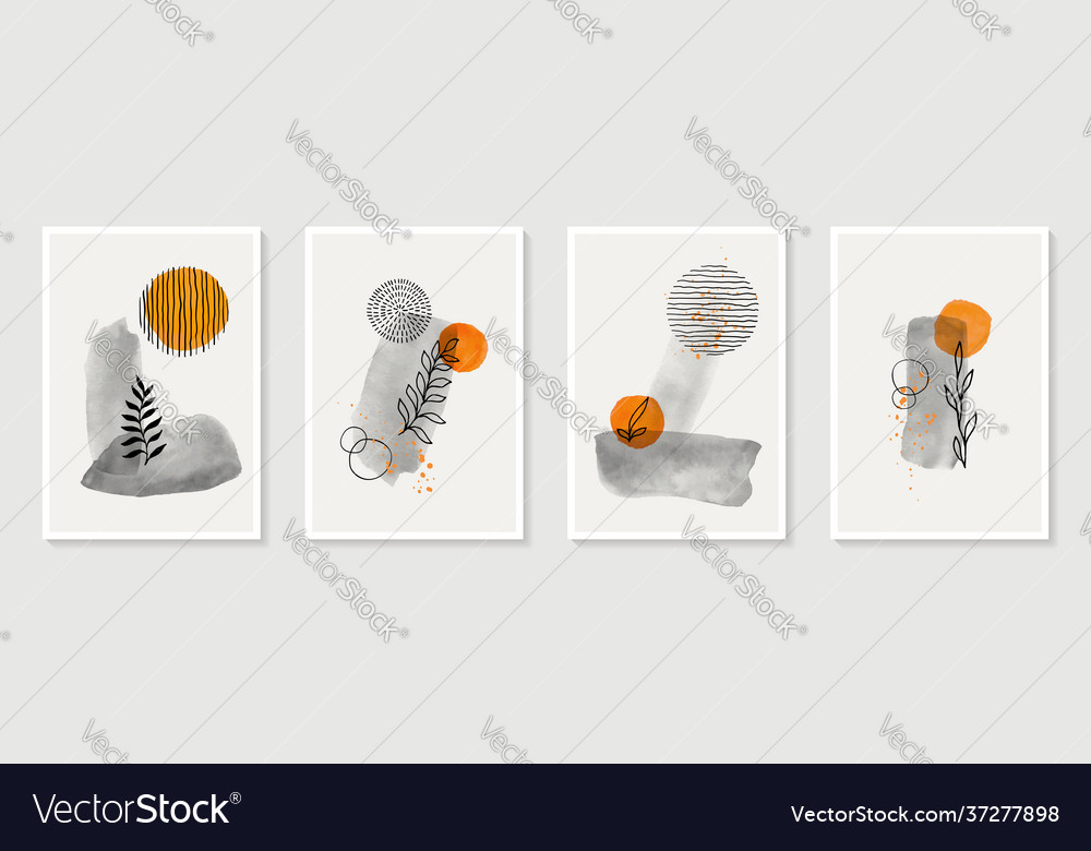 Creative minimalist hand draw abstract art Vector Image