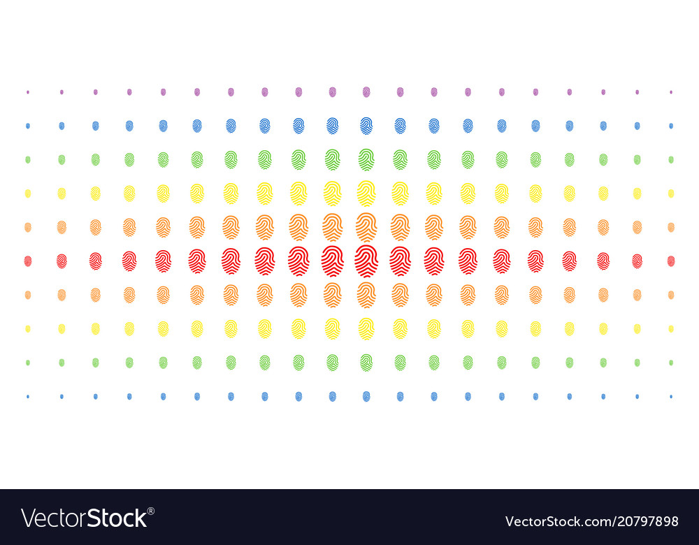 Fingerprint spectrum halftone effect