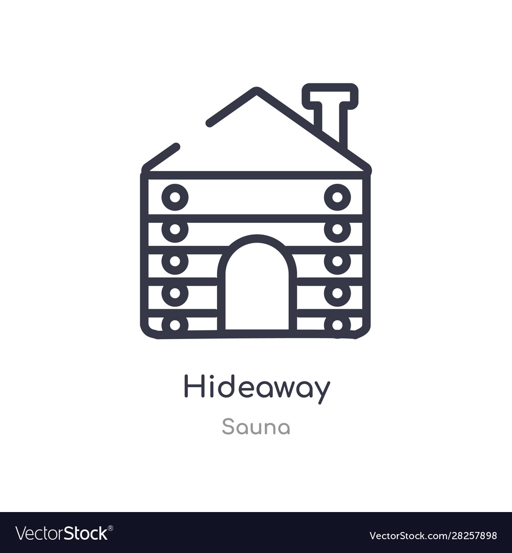 Hideaway outline icon isolated line from sauna