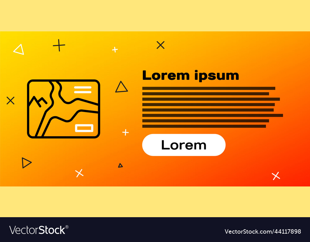 Line topographic map with route and coordinates Vector Image Line topographic map with route and coordinates