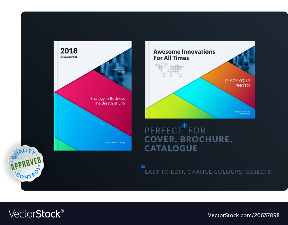 Material design template creative colourful Vector Image