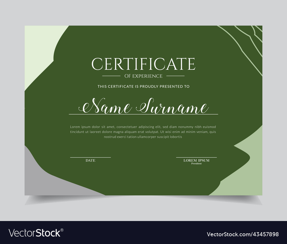 Modern certificate template design layout Vector Image Modern certificate template design layout
