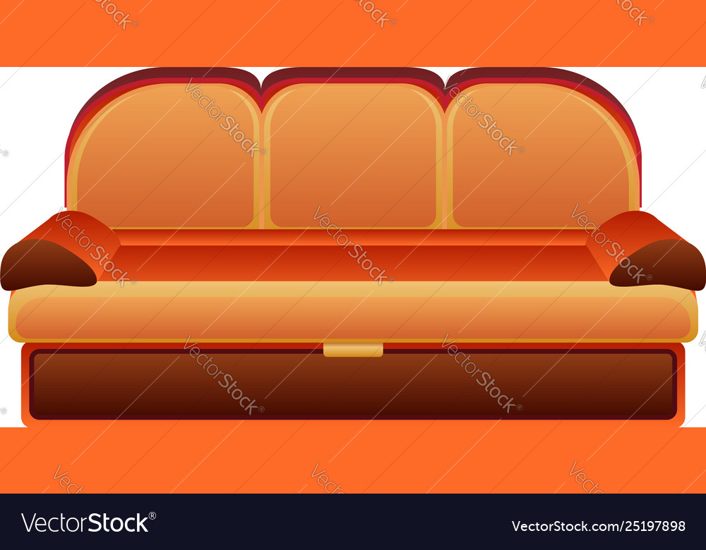 Orange Modern Sofa Icon Cartoon Style Royalty Free Vector Orange Modern Sofa Icon Cartoon Style