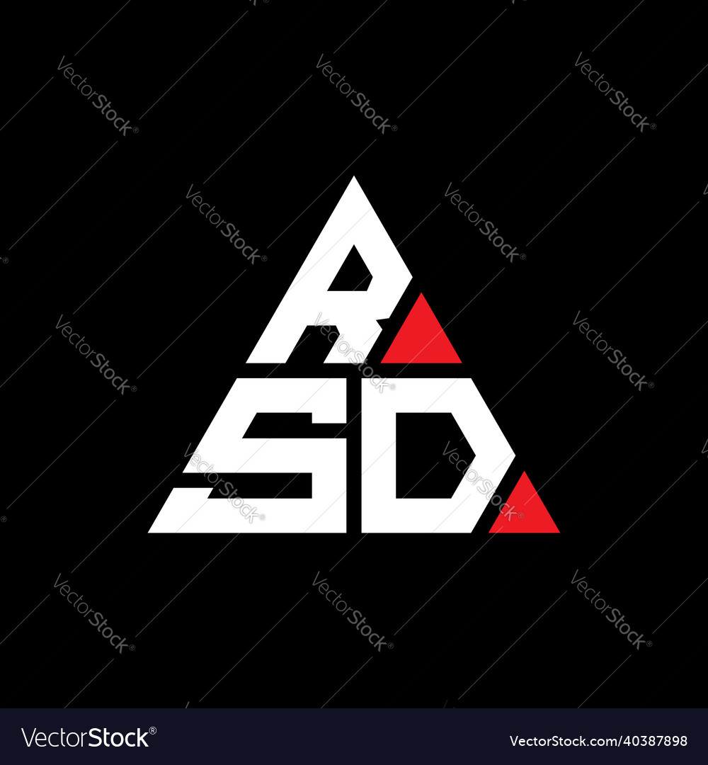 Rsd triangle letter logo design Royalty Free Vector Image