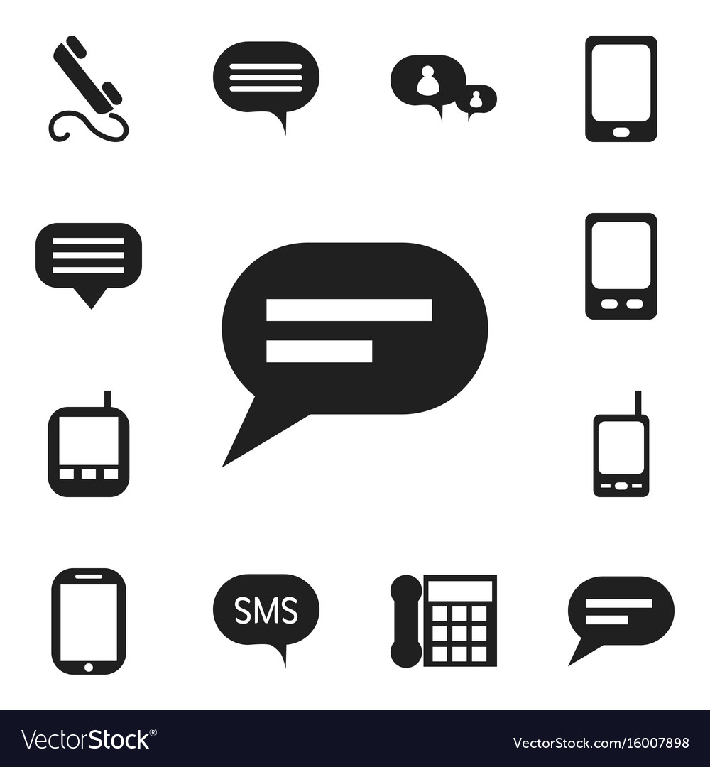 Set of 12 editable device icons includes symbols