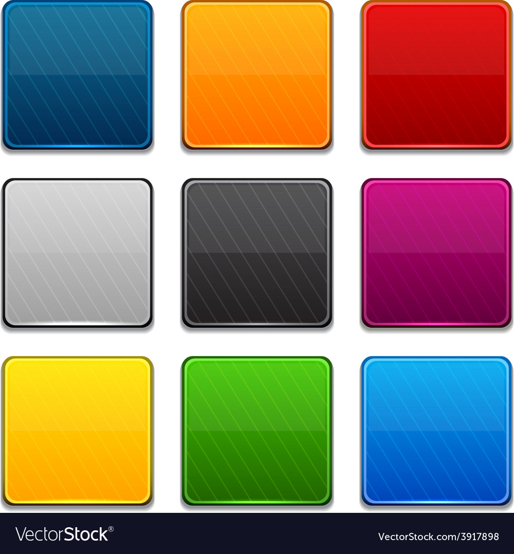 Square color icons Royalty Free Vector Image - VectorStock