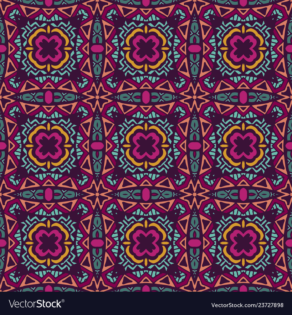 Tribal geometric ethnic seamless pattern