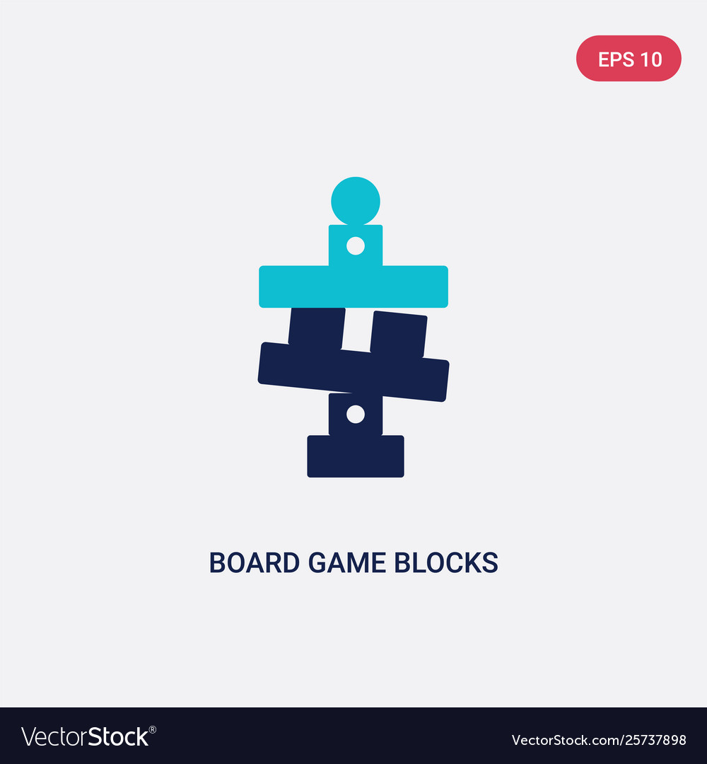 Two color board game blocks icon from