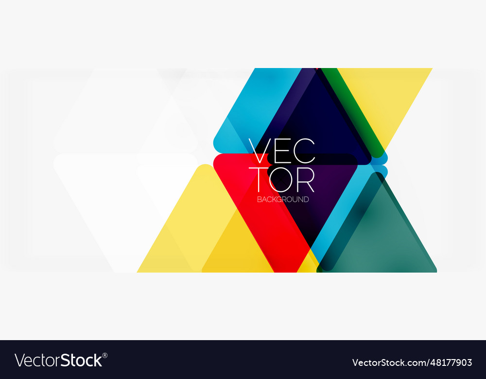Abstract background color transparent triangles Vector Image Abstract background color transparent triangles