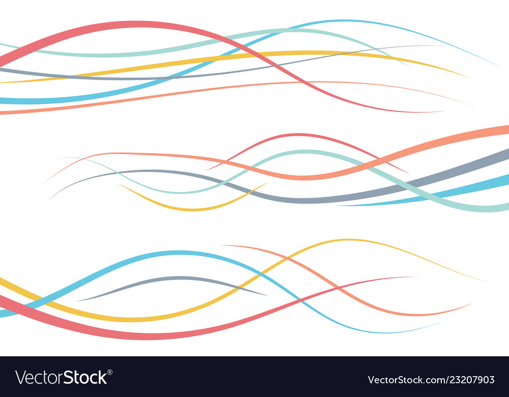 Abstract Curved Lines - Wave Motif