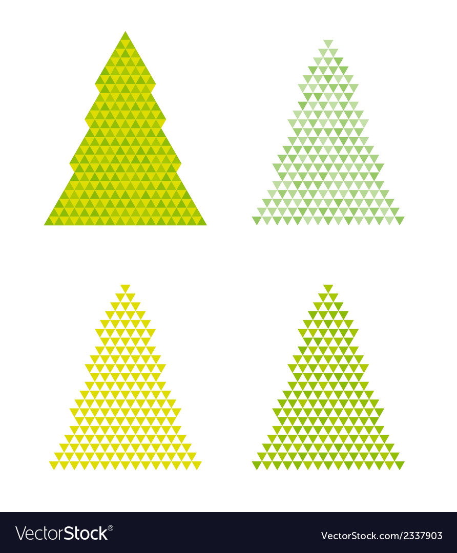 Abstract trees with reversed triangle on the top