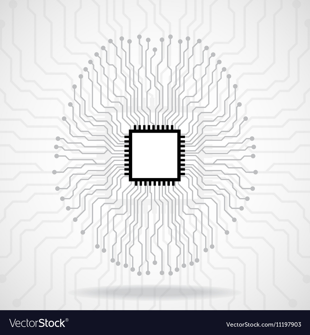 Brain cpu circuit board abstract technology