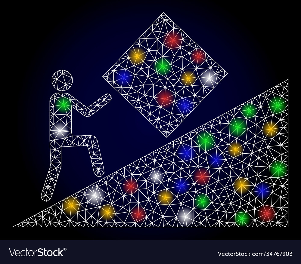 Bright network pointless task with colorful glare