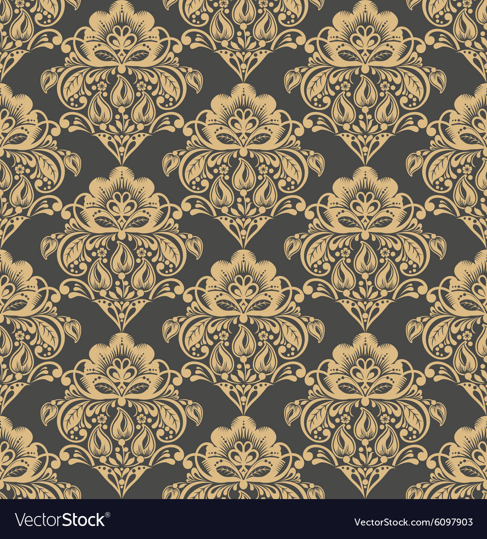 Damask seamless pattern background