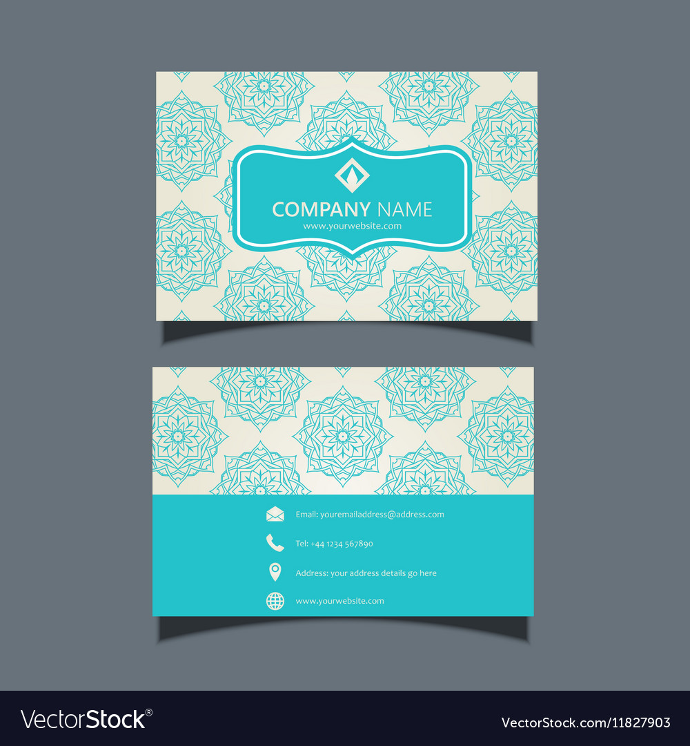 Elegant business card design 2906 Royalty Free Vector Image