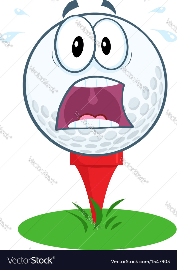 Funny golf ball expressions Royalty Free Vector Image
