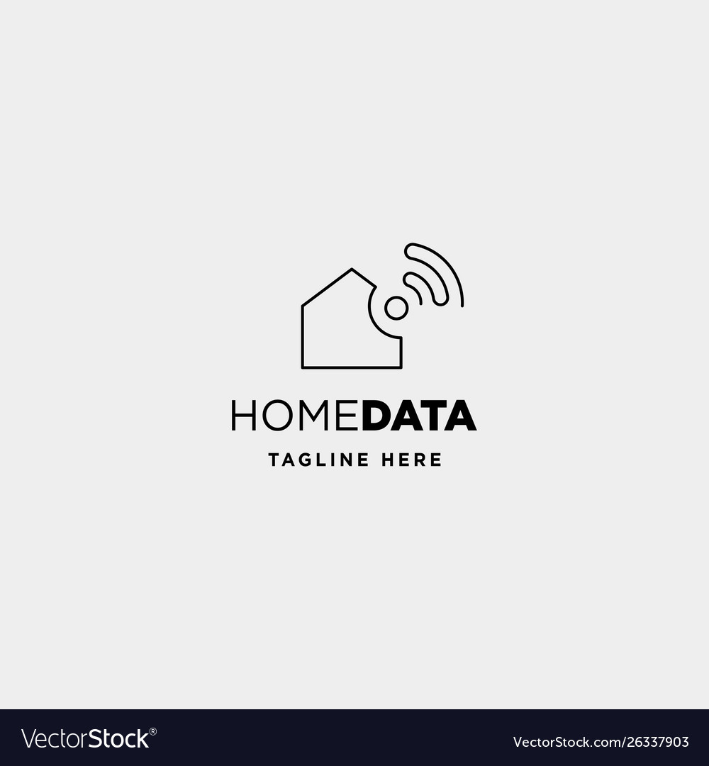 Home internet logo design wifi icon siymbol