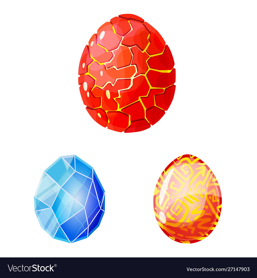Isolated object dinosaur and magic icon set