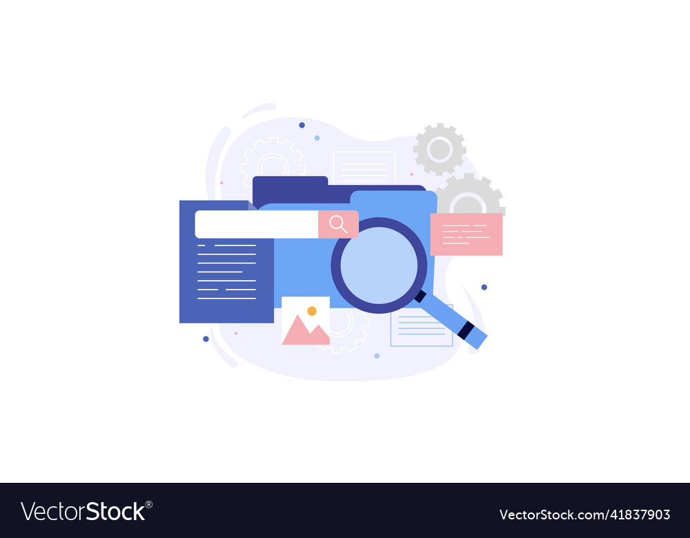 Magnifying glass with file searching