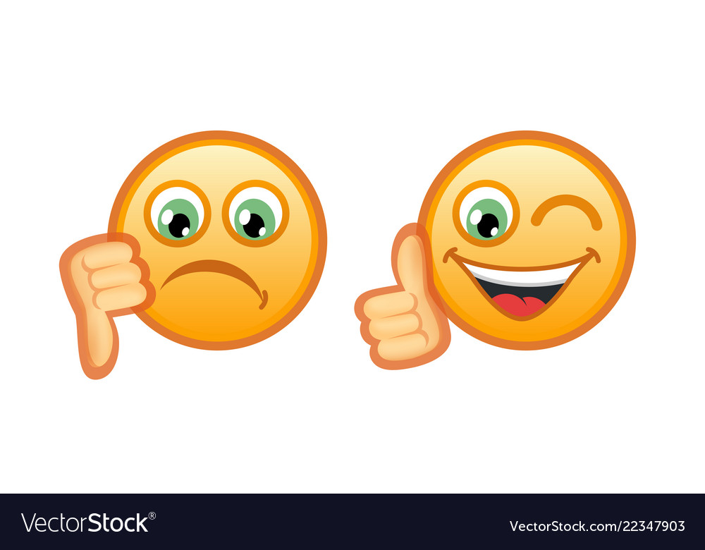 Sad and joy smileys Royalty Free Vector Image - VectorStock