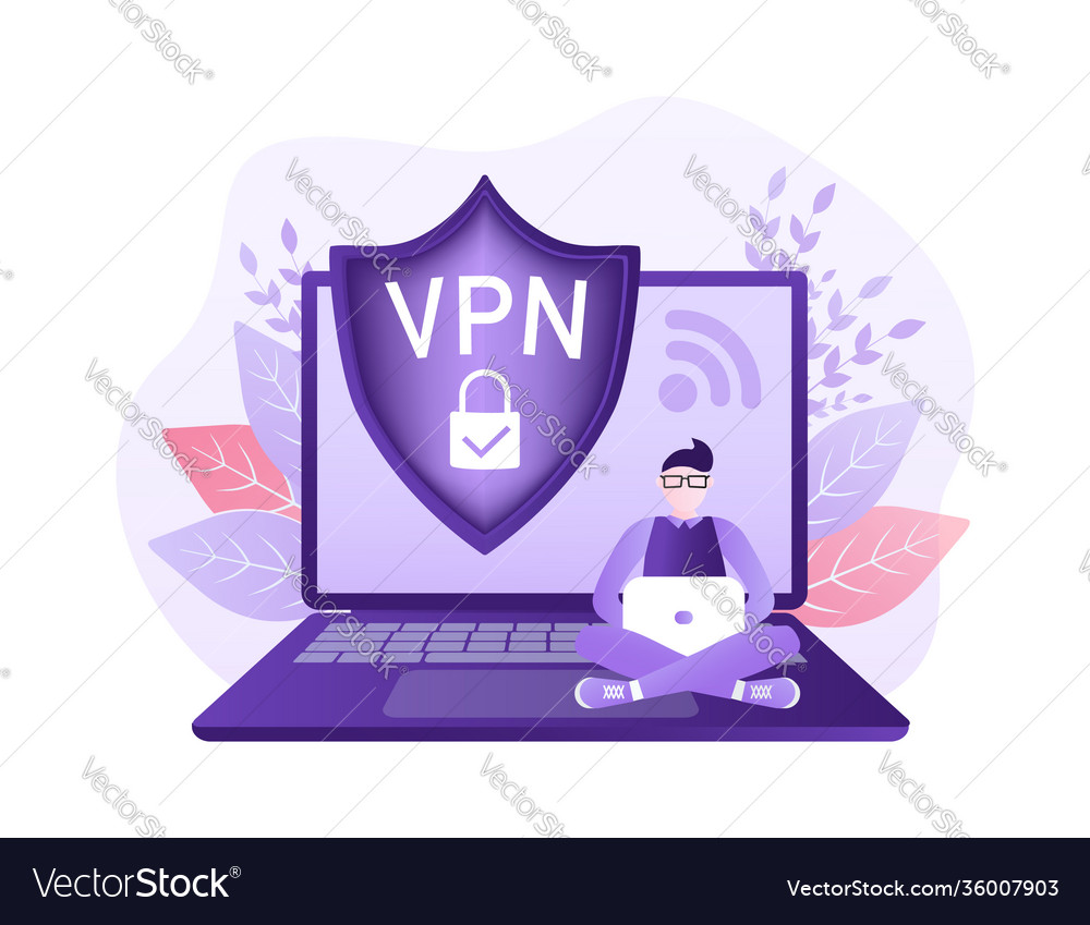 Secure vpn connection concept virtual private