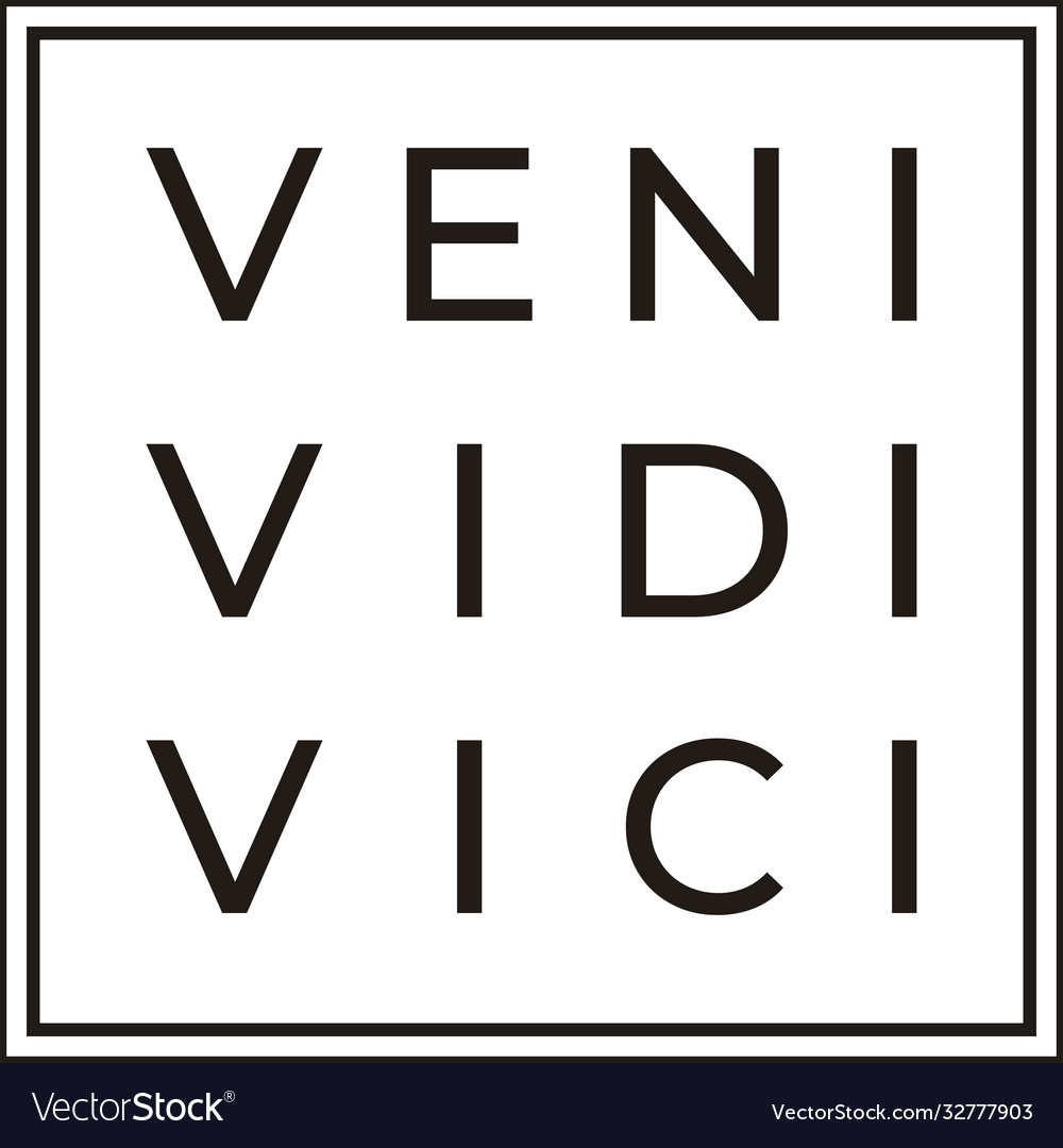 Veni Vidi Vici Latin Quote Poster Stock Vector (Royalty Free) 1787316473