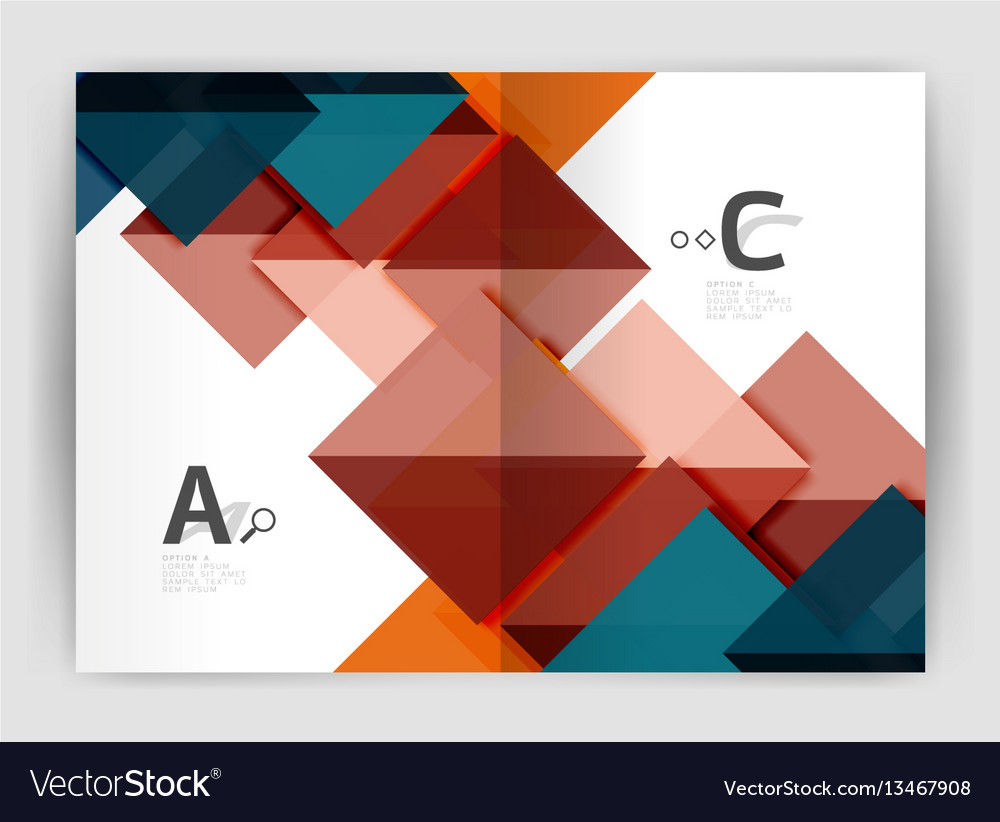 Abstract background with color triangles annual