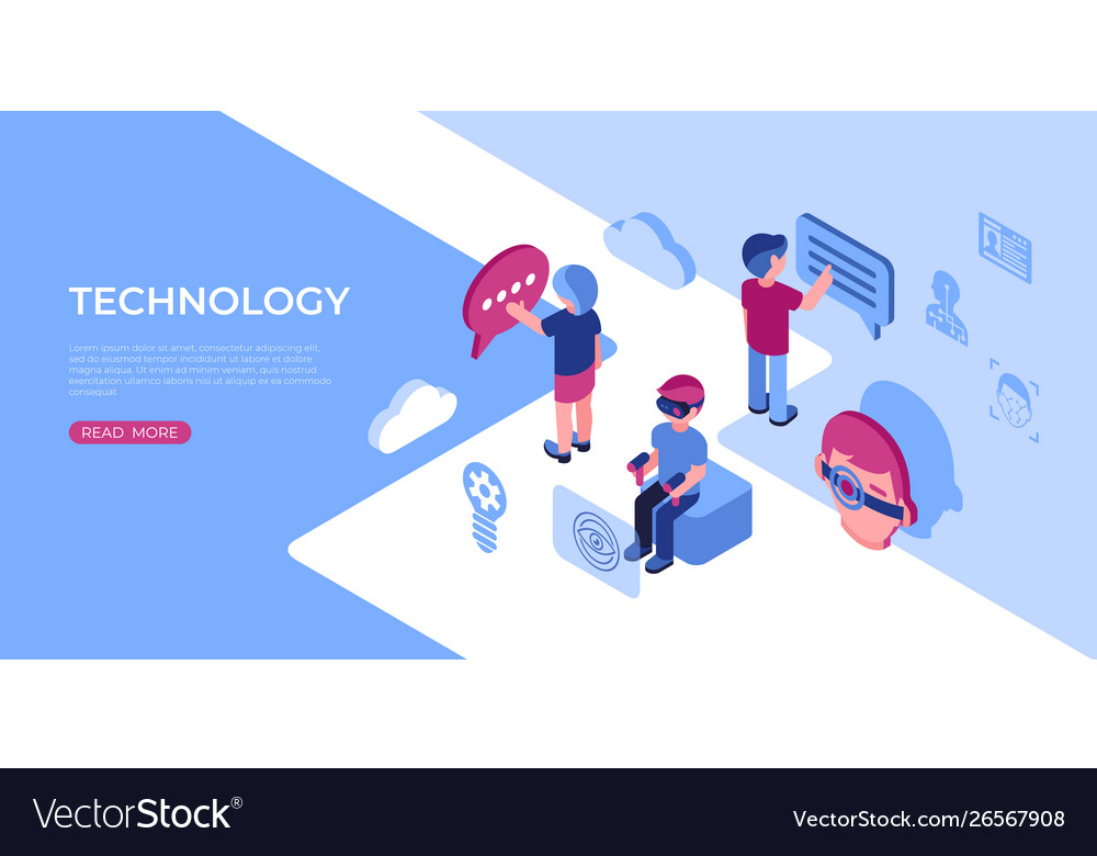 Artificial virtual reality science vector image Artificial virtual reality science