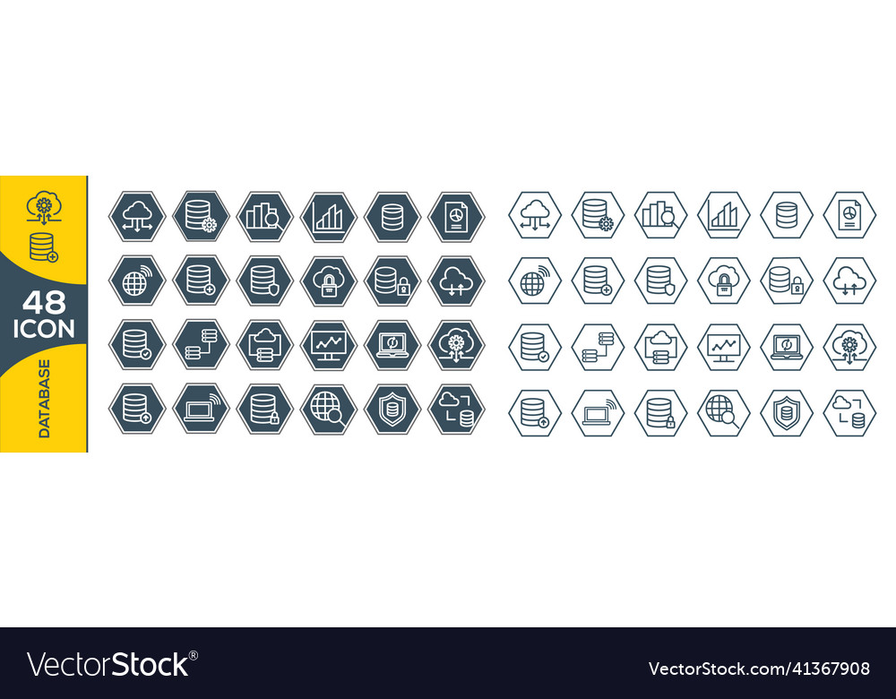 Big data icon set analytics cloud
