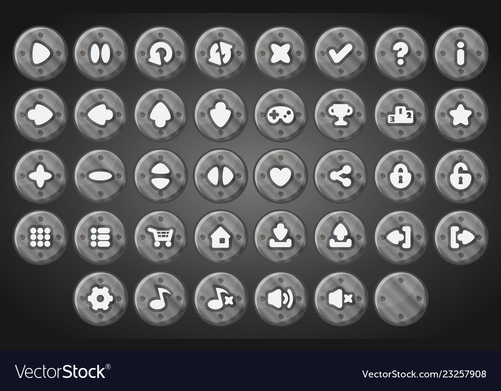 Big set of cartoon material buttons
