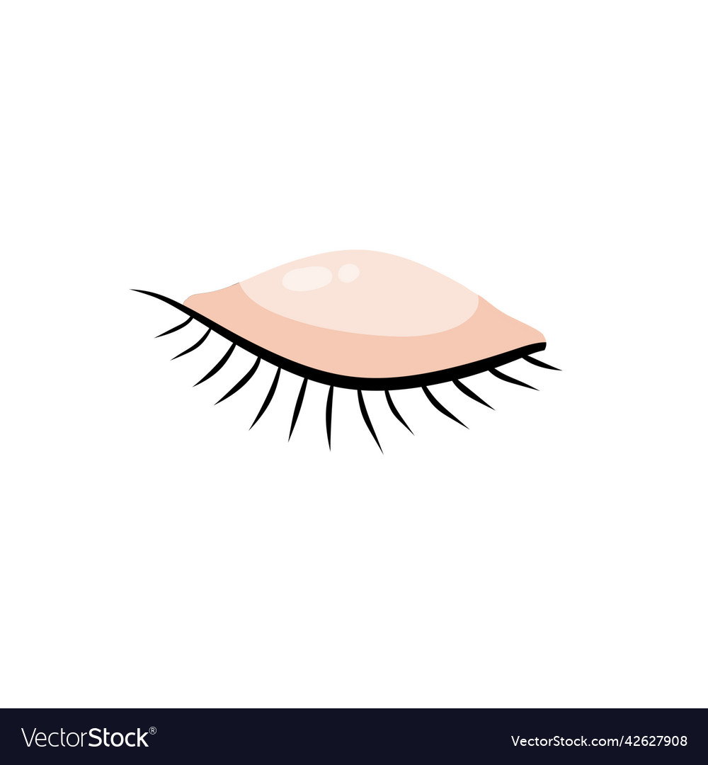 Geschlossene Augendetails des Gesichts Vector Image Geschlossene Augendetails des Gesichts