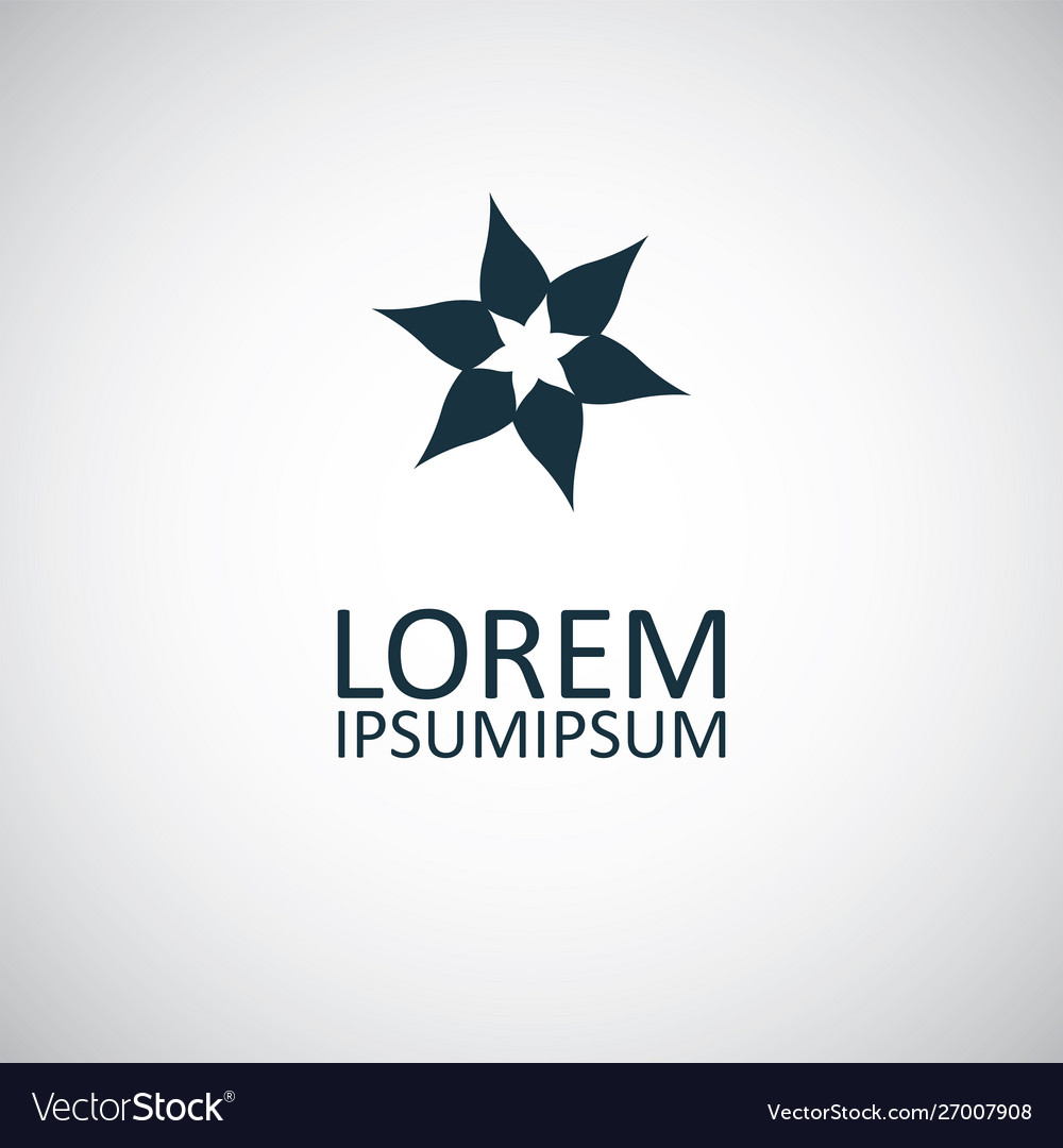 Flower icon simple flat element concept design