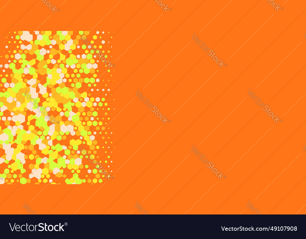 Geometric multi size hexagon with color