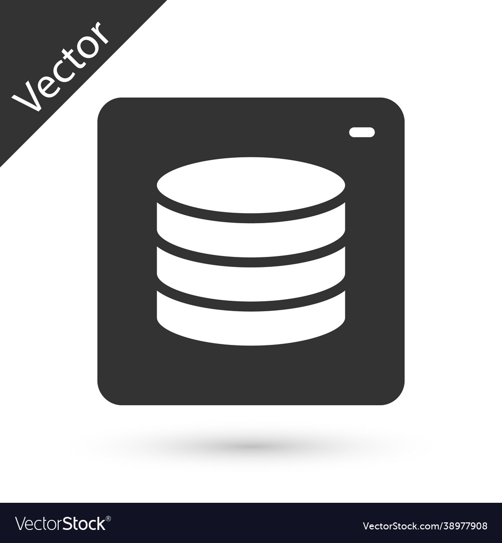 Grey server data web hosting icon isolated vector image Grey server data web hosting icon isolated