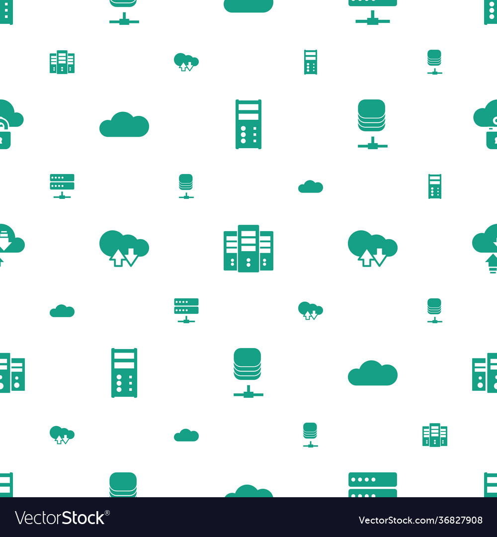 Hosting icons pattern seamless white background