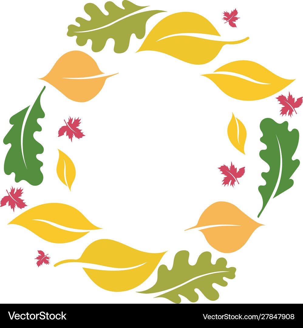 Leaves set template Royalty Free Vector Image - VectorStock