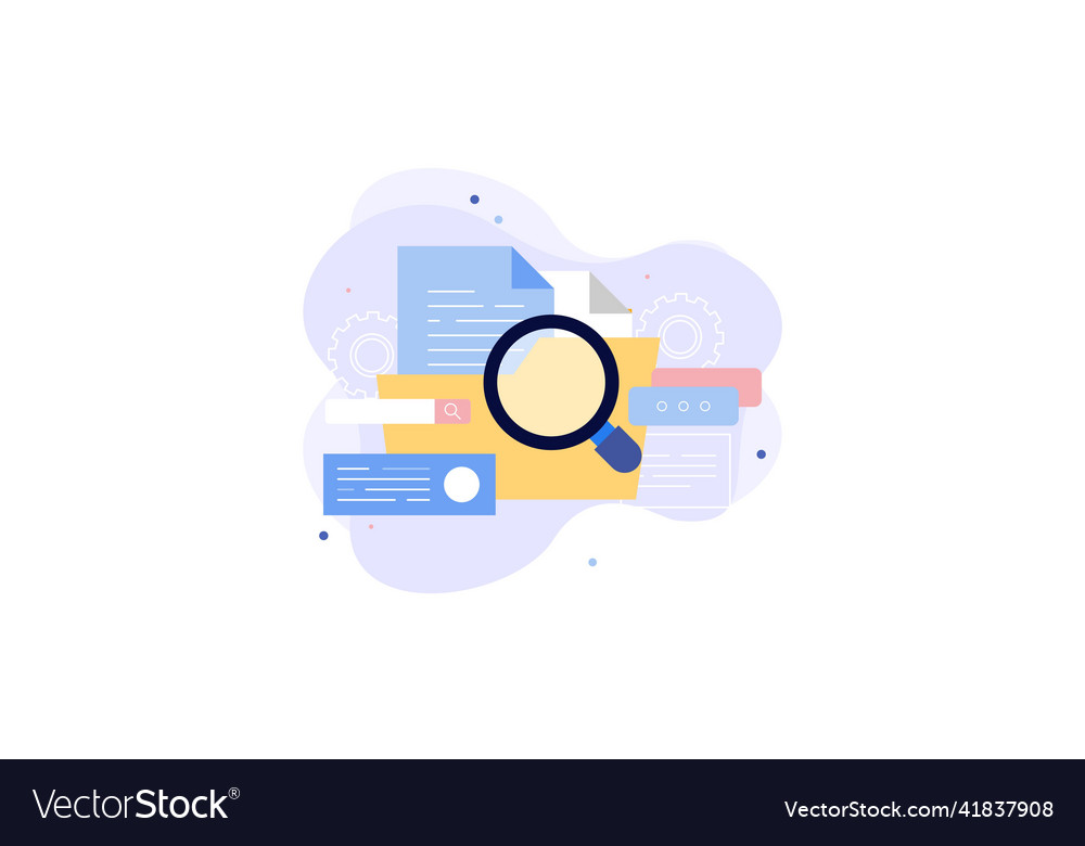 Magnifying glass with file searching