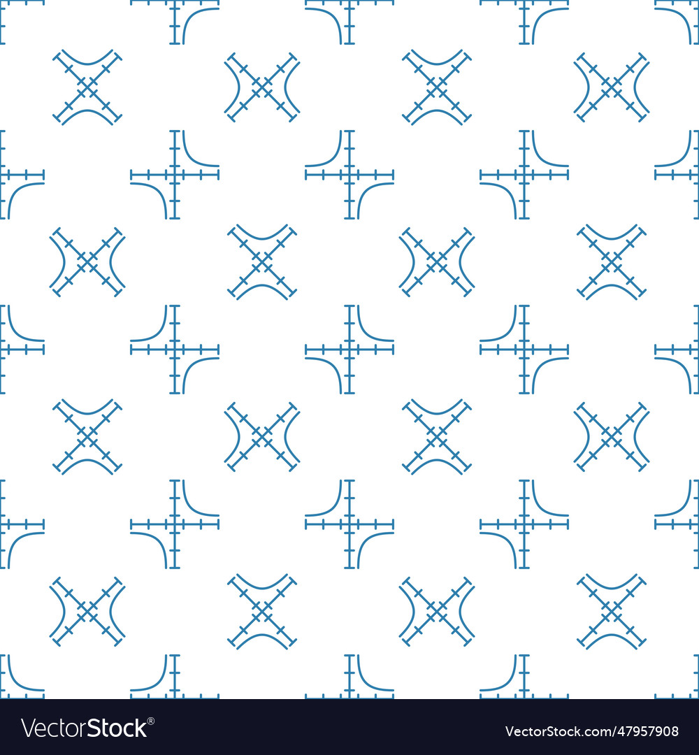 Math graph concept minimal thin line seamless vector image Math graph concept minimal thin line seamless