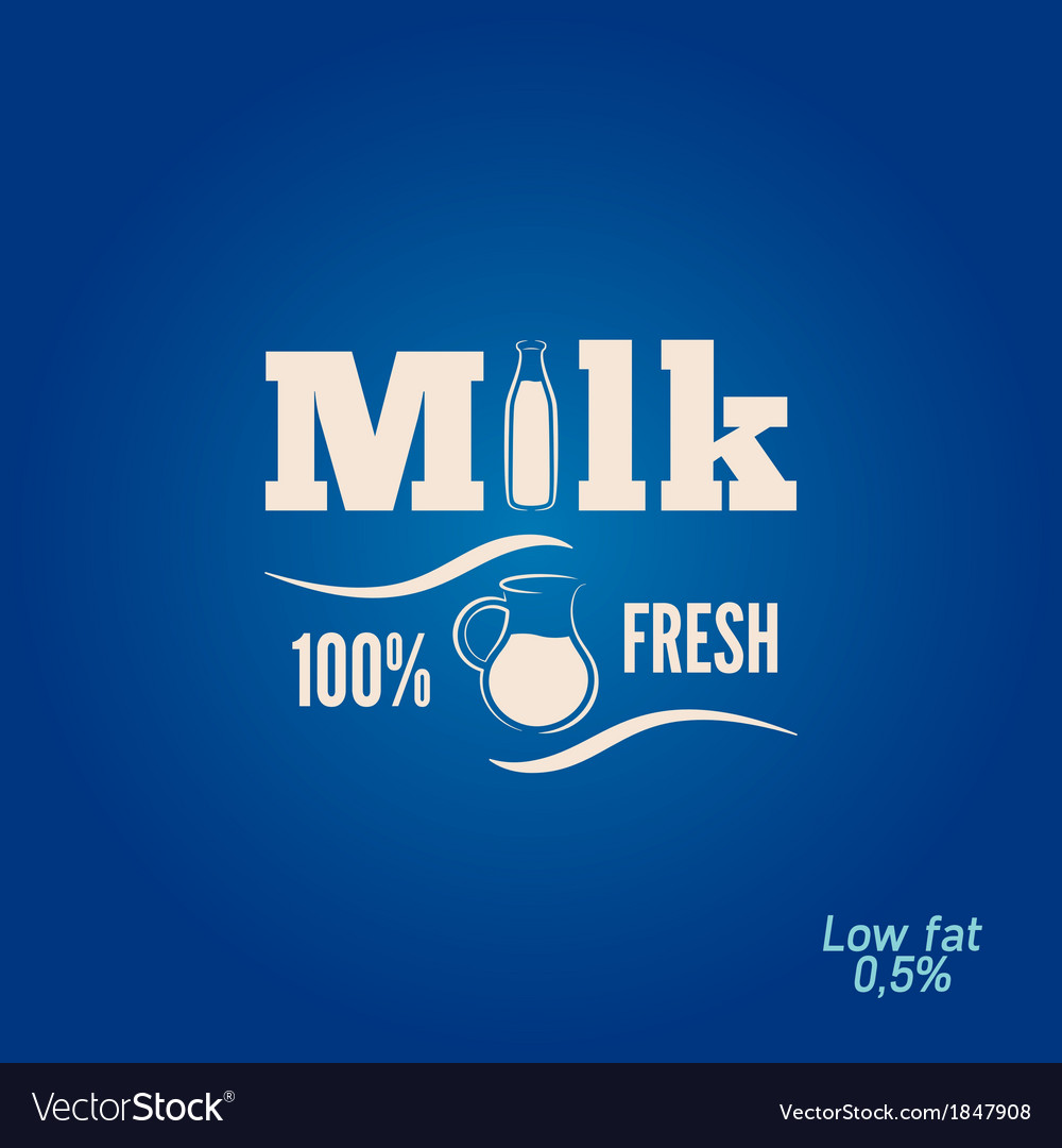 Milk bottle jar design menu background Royalty Free Vector