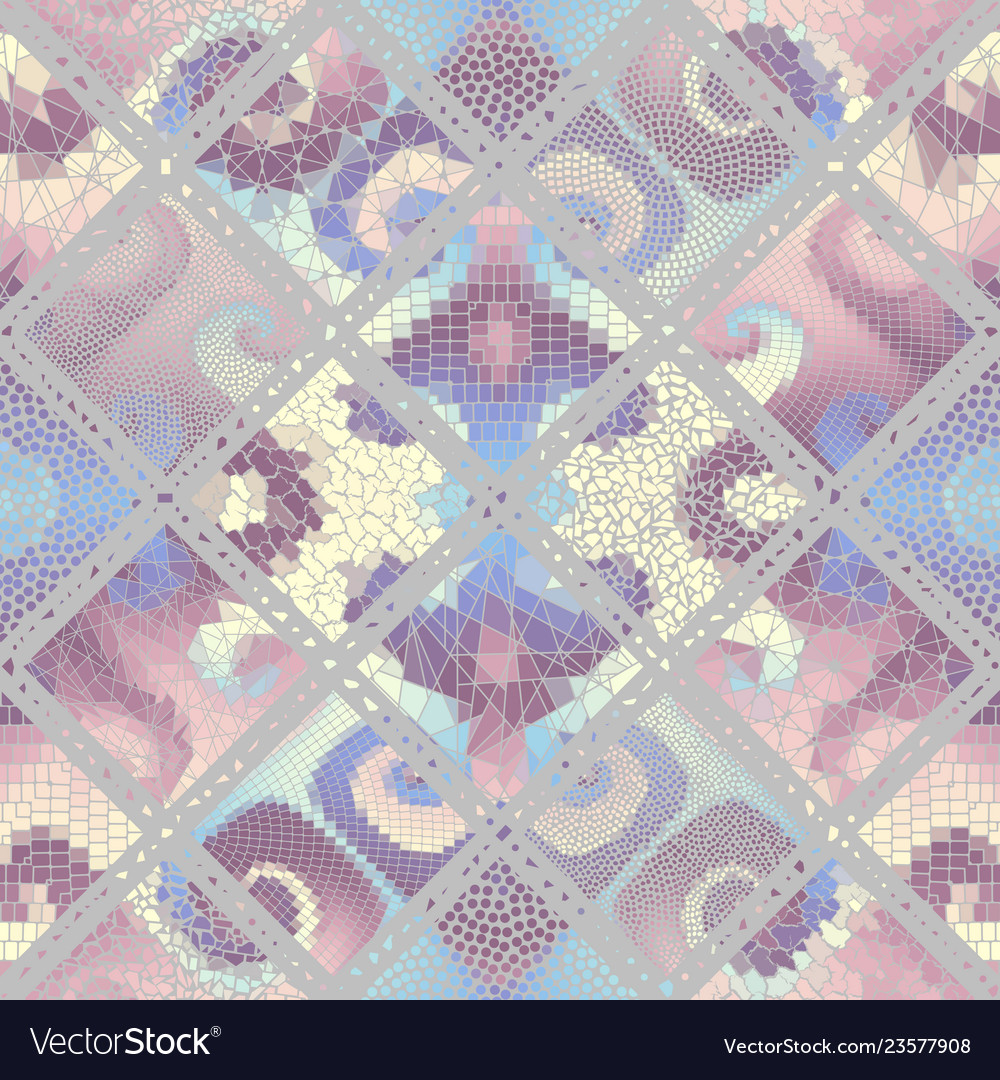 Mosaic art pattern image vector image Mosaic art pattern image