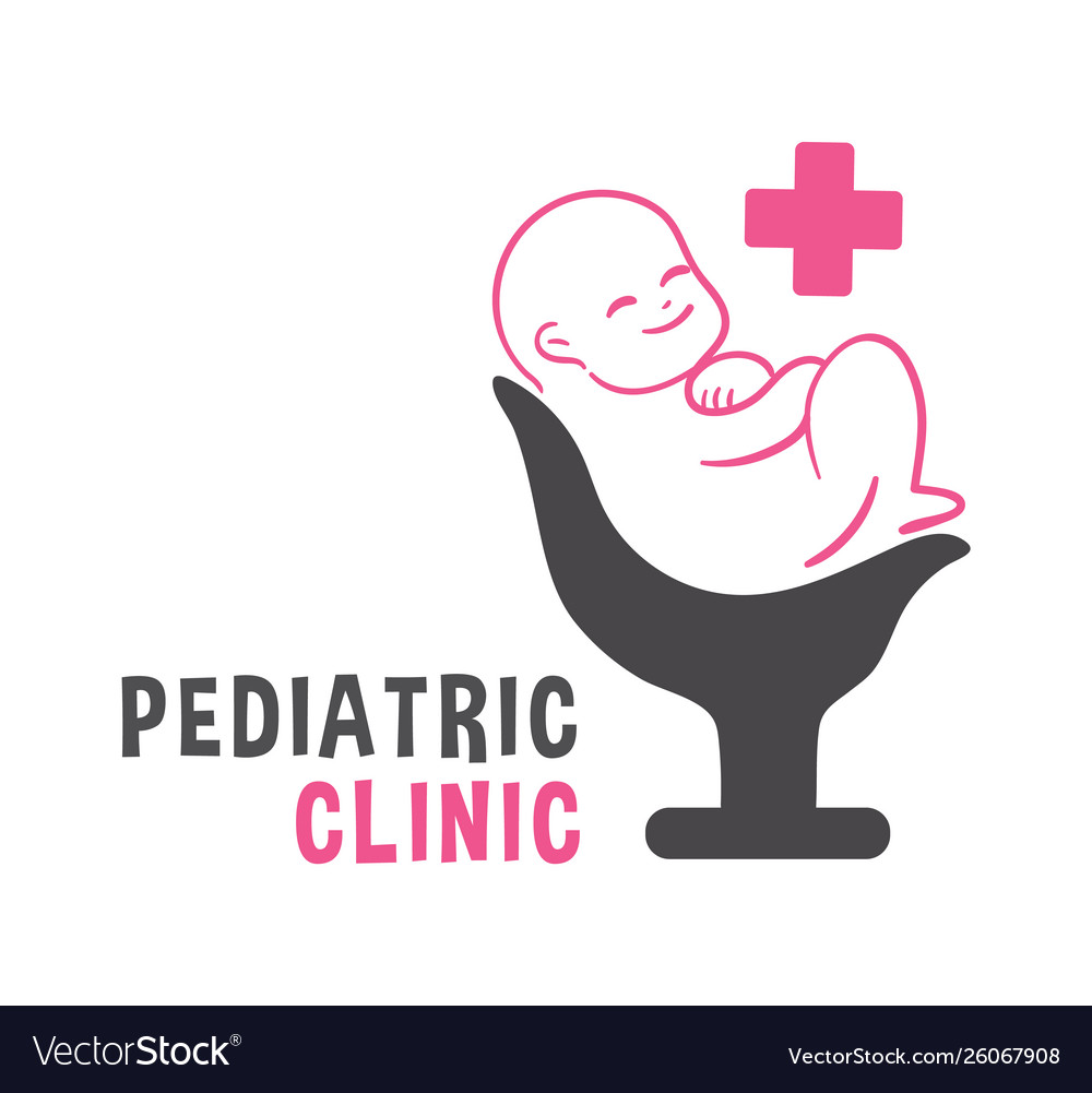 Newborn Baon Chair Pediatric Clinic Logo Banner Vector Image