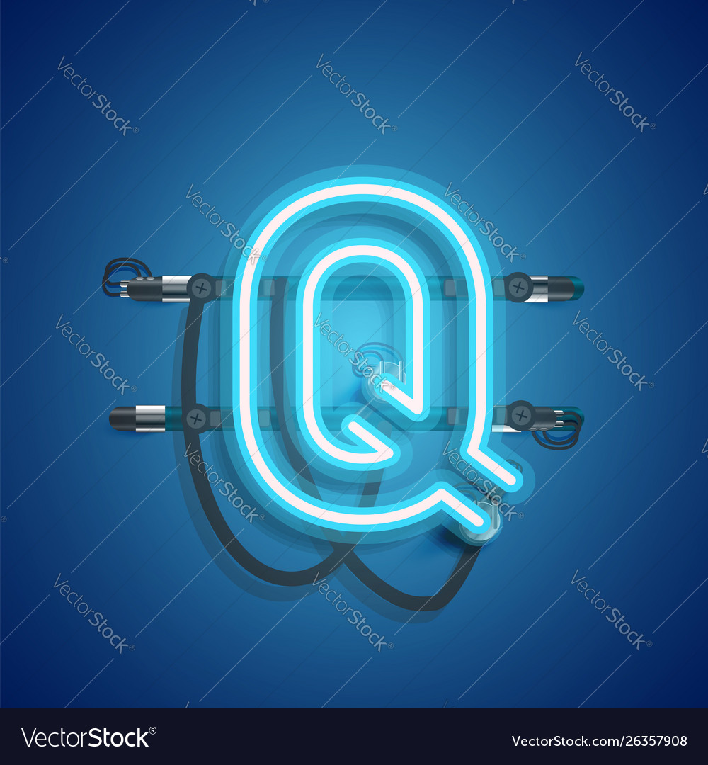Realistic neon character with wires and console vector image Realistic neon character with wires and console