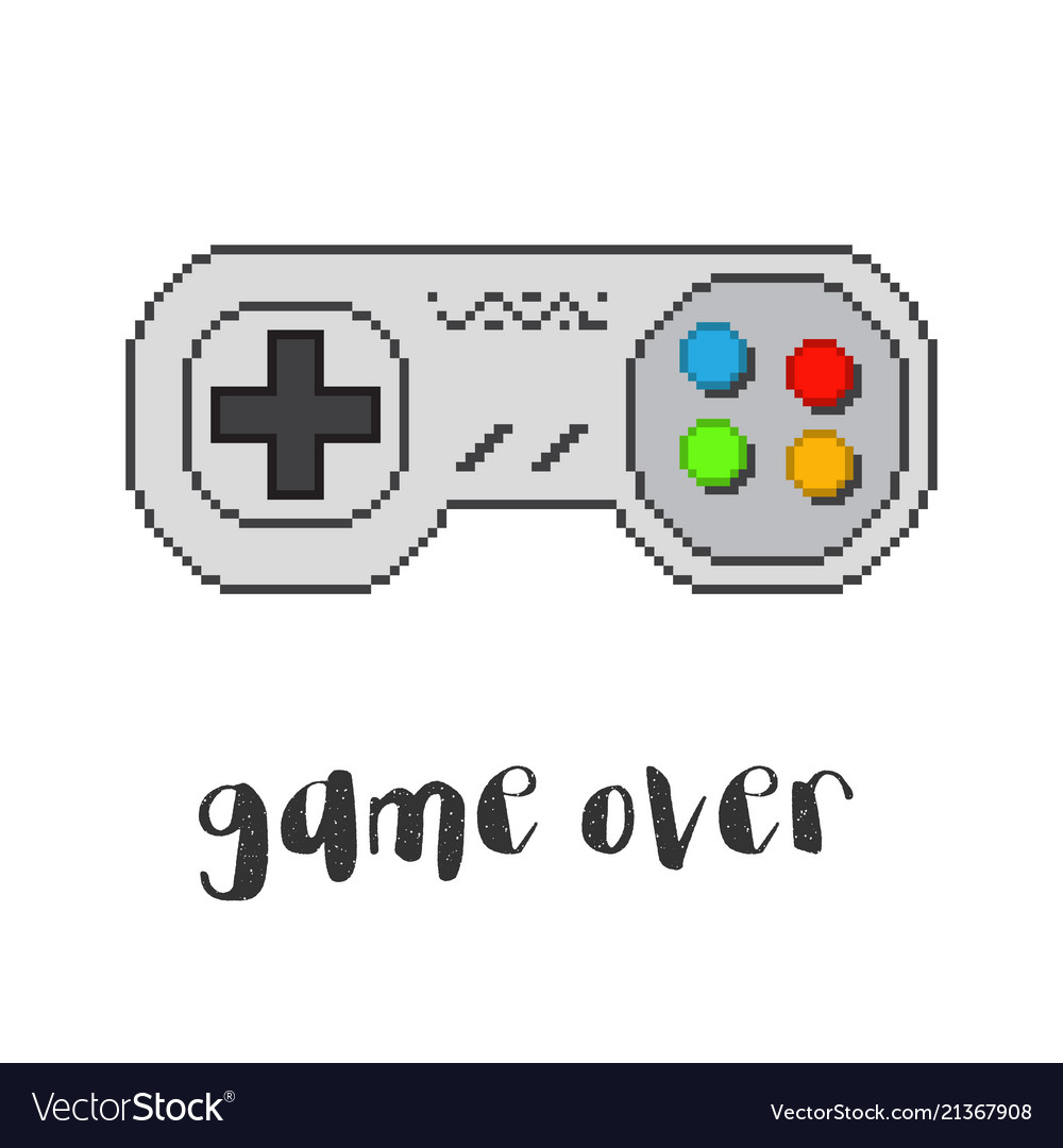 Retro Pixel Game Controller - Game Over