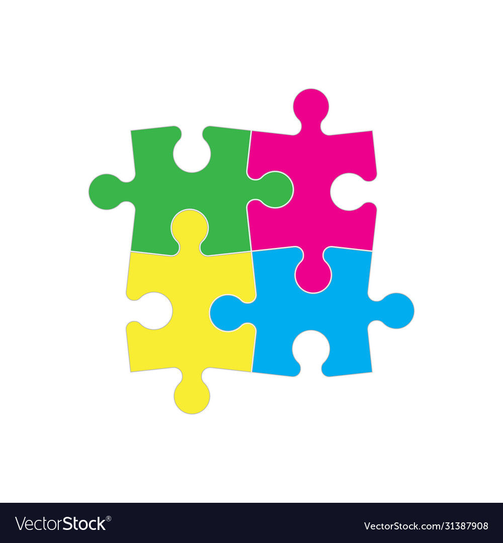 Set puzzle pieces texture mosaic background vector image Set puzzle pieces texture mosaic background
