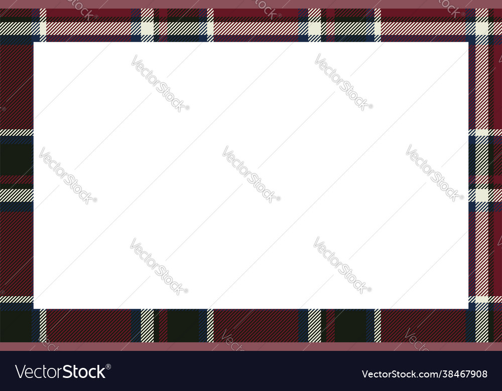 Vintage frame scottish border pattern retro