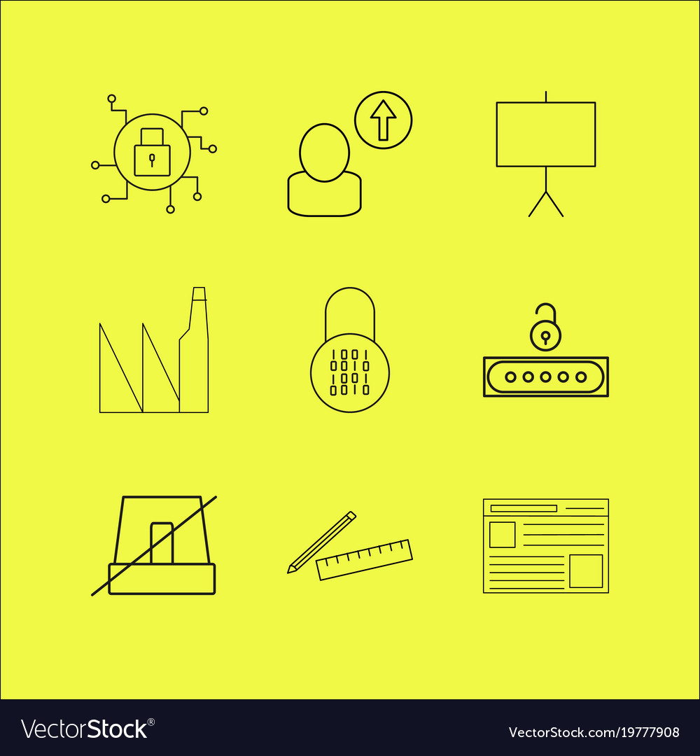 Web linear icon set simple outline icons