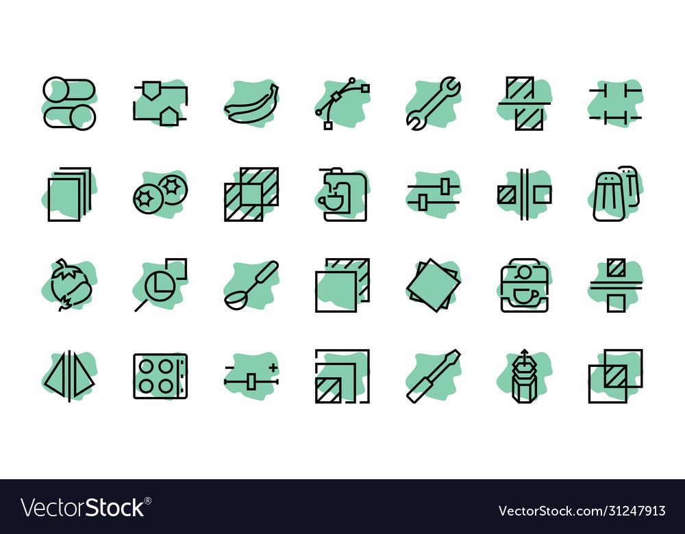 A simple set image editing related line vector image A simple set image editing related line