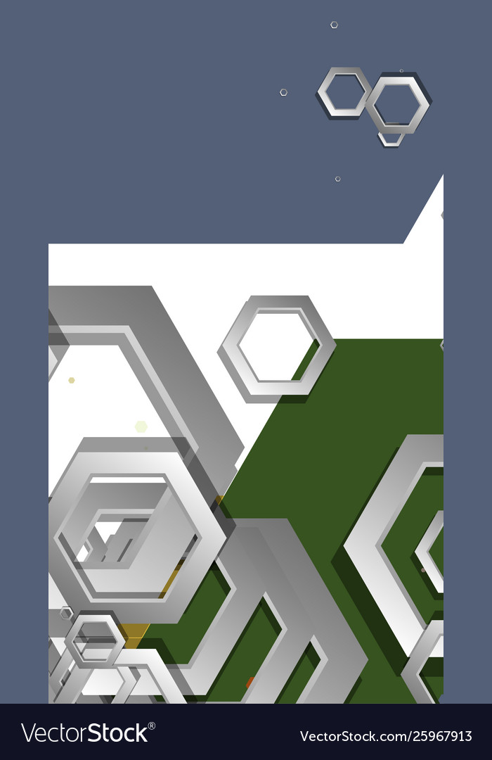 Abstract geometric background with hexagon middle vector image Abstract geometric background with hexagon middle